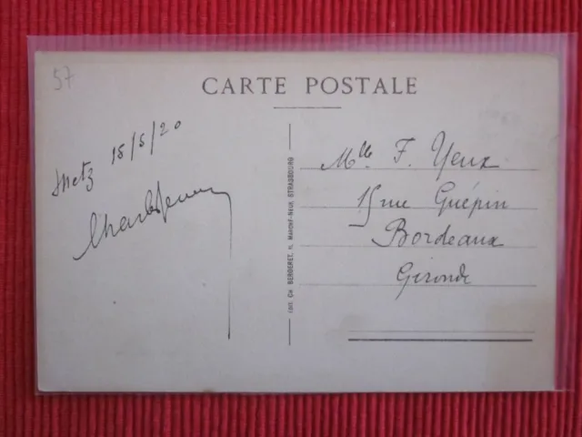 Cpa Written Stamp Metz La New Station 57 2