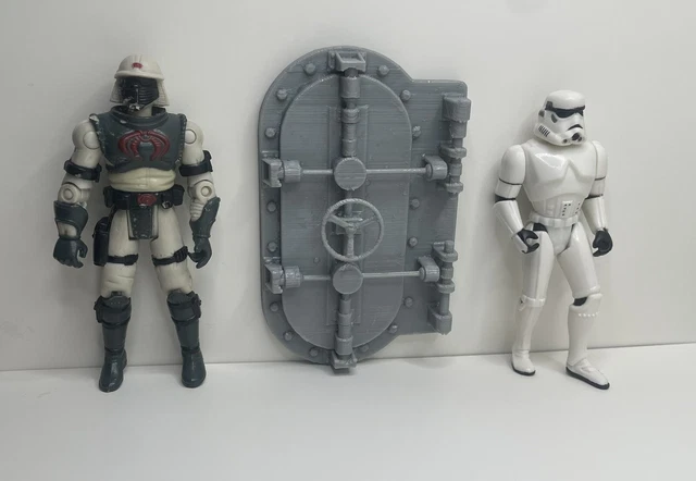 Vintage Star Wars GI Joe 3.75 Hatch Vault Door Action Figure Diorama 1:18 Custom