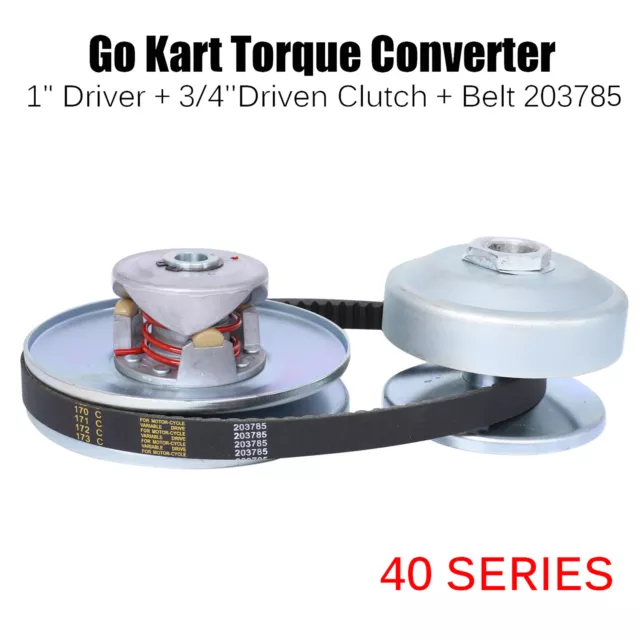 Go Kart Torque Converter Kit Comet 40 Series For 1" Driver & 3/4''Driven Clutch