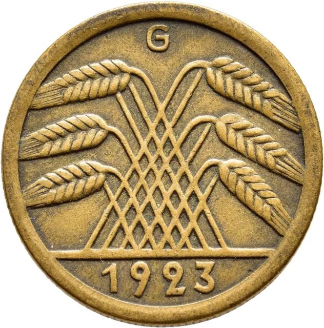 Fitz Weimarer Republik Deutsches Reich 50 Rentenpfennig 1923 G Karlsruhe Ømah234