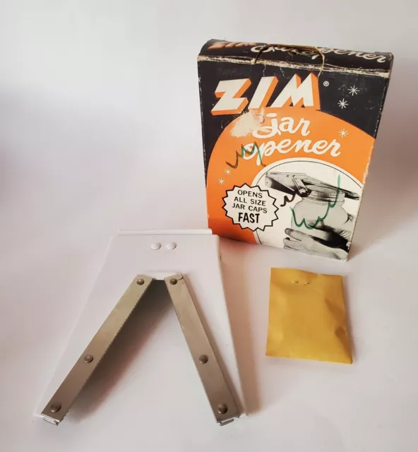 Vintage ZIM Metal Jar Opener Under Counter Mount New Original Box