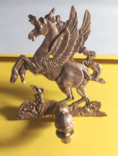 Vintage James Papalia Original Pegasus Ornate, 1963 Brass Towel Hook Signed