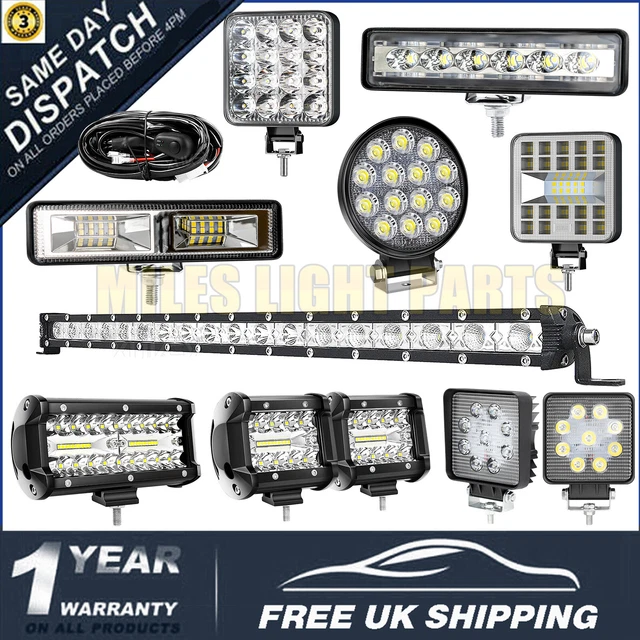 LED WORK LIGHT Bar Spot Flood Offroad Roof Lights Driving Lamp Truck
