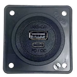 Berker Twin Usb-A Usb-C Socket Anthracite 21239A