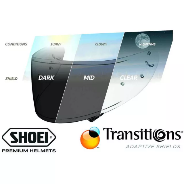 Visiera Fotocromatica Shoei Cwr-1 Tecnologia Transitions Casco Nxr/ X-Spirit Iii