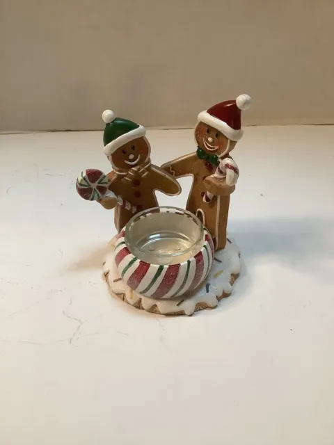 YANKEE CANDLE - Gingerbread Men tea light / votive holder - 1179062 Christmas
