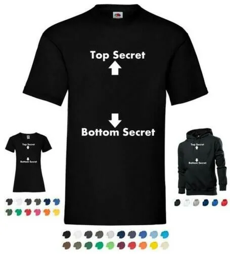Top Secret Bottom Secret T-Shirt/Pullover / Felpa con Cappuccio