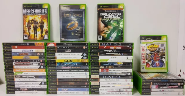 57 x Xbox Games JobLot - Mercenaries Lord of the RIngs Splinter Cell Crash
