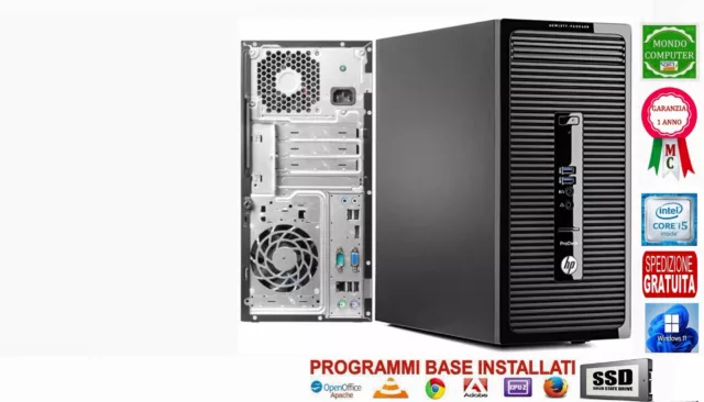 COMPUTER HP PRODESK 400 G2 MT CPU INTEL CORE i5 4430S SSD 240 WINDOWS 11 PRO