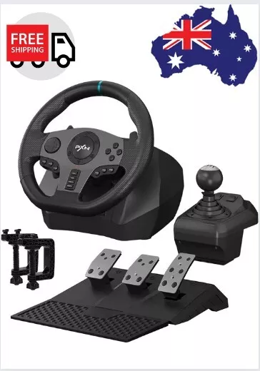 PXN V9 Gaming Steering Wheel PC Racing Wheel 270/900° Dual Motor Feedback Vib...