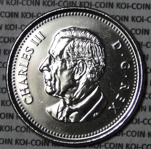 Set of 6 2025 Canada Coins King Charles III Mint UNC. Loonie Toonie, 50