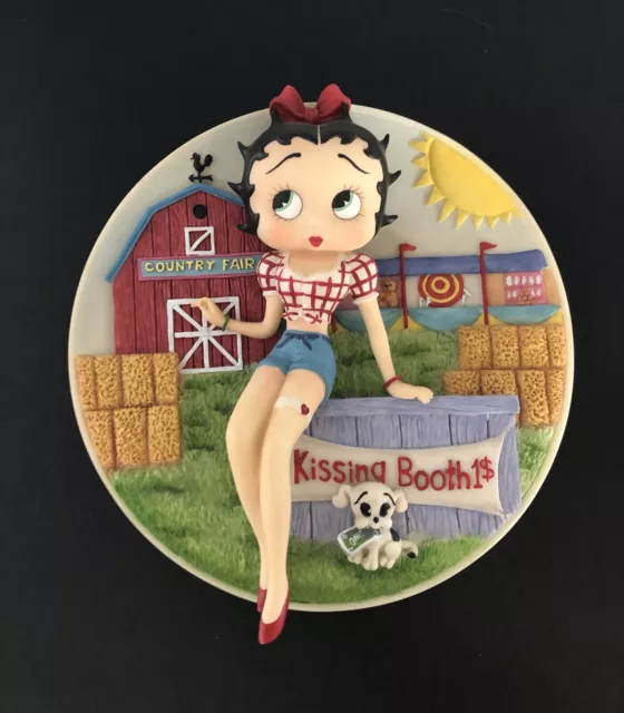 Betty Boop Kissing Booth 3D Sculptural Plate Collection #5218 Danbury Mint