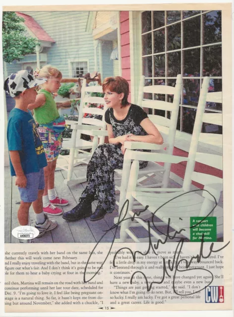 Martina McBride REAL hand SIGNED Mag Pinup Photo #2 JSA COA Autographed Country
