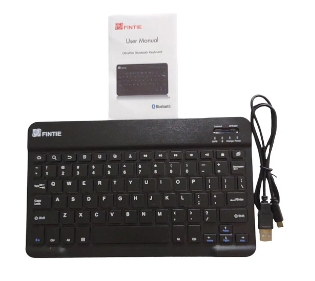 Fintie 9-Inch Wireless Bluetooth Keyboard for Android Tablet Samsung Apple Ipad