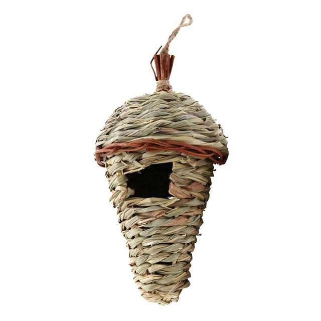 BIRDHOUSE NEST HANDWOVEN Bilateral Hooks For Hummingbirds Straw