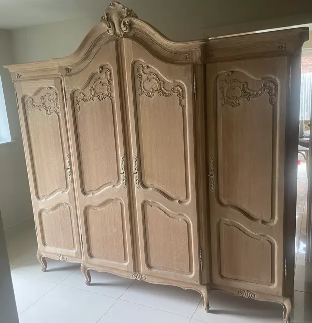 Stunning Large French Armoire Large Oak Wardrobe Sandblasted