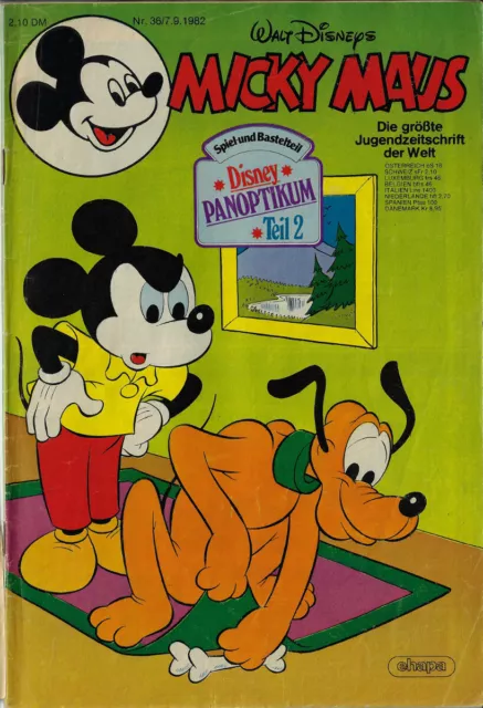 Micky Maus Heft 36/1982 Z2- ohne Beilage Non-Barks mit Sammelecke