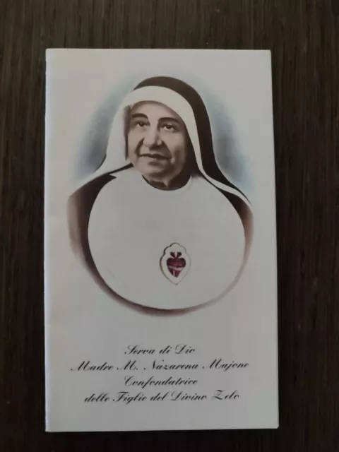 Madre Maria Nazarena Majone, Holy Card pieghevole