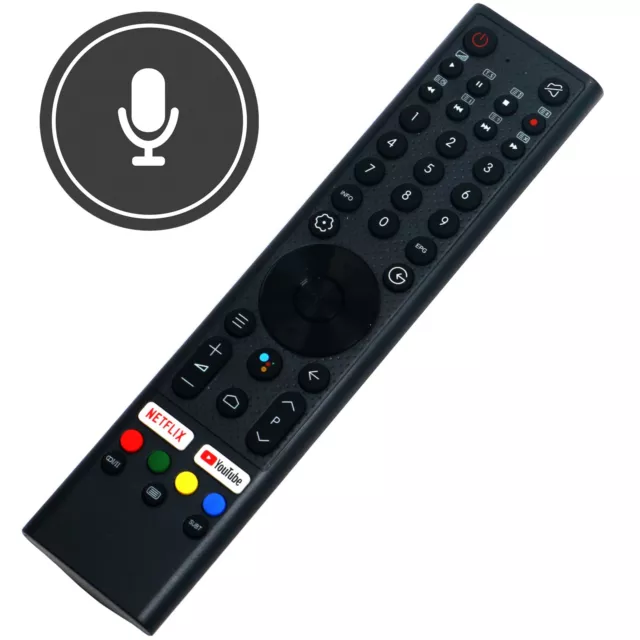 Voice Remote for CHIQ TV U50H10 U55H10 U43H10 CHANGHONG GOOGLE TV GCBLTVC0GBBT