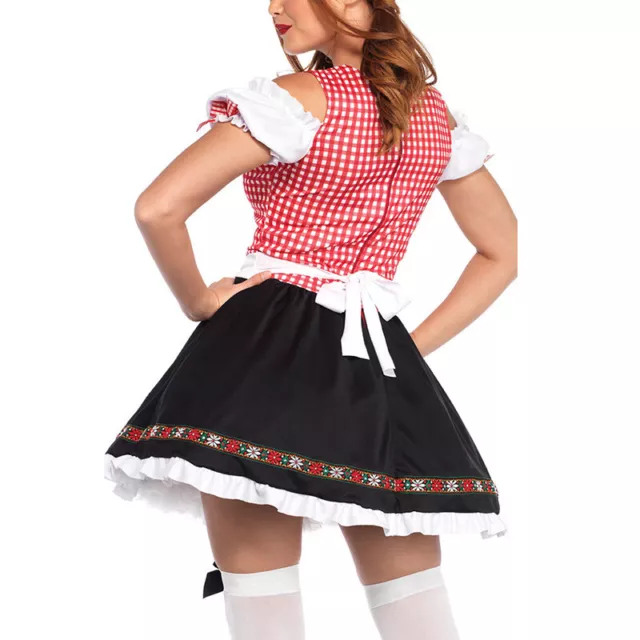 Gonna donna festa birra cameriera donna costume cosplay déguisement linea A $ 3