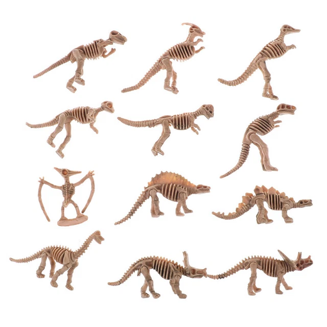 12X Verschiedene Dinosaurier Fossile Skeleton Dino Figuren Kinder SpielzeuR'y Sn