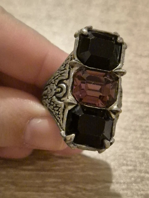 GEM CAGE RING Pewter R144 Alchemy Gothic £67.78 - PicClick UK