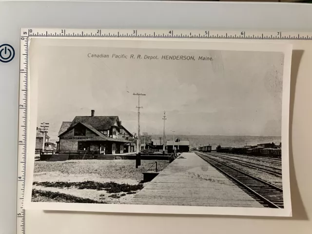 Vintage Foto Canadian Pacific Railroad Bahnhof Brownville Junction Maine