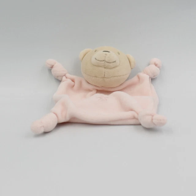 Doudou plat ours rose étoiles ABSORBA - 6124