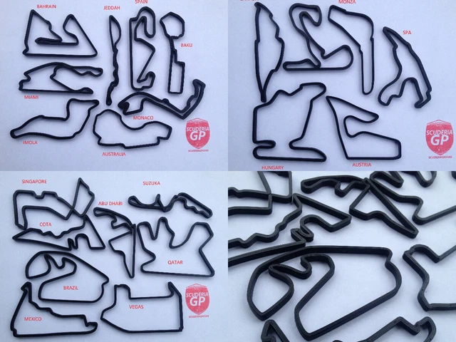 3D F1 2023 Mini Full Season 3D Printed Circuit Track Wall Art ...