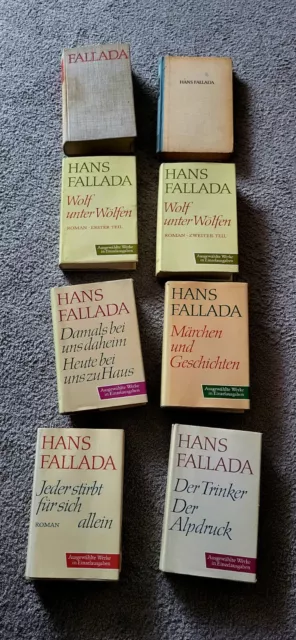 8 Bücher von Hans Fallada Sammlung von 1955 bis 1987 DDR