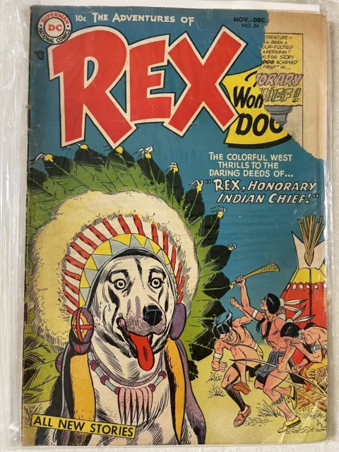 The Adventures Of Rex The Wonder Dog #24 RARE DC Comics 1955 Gil Kane