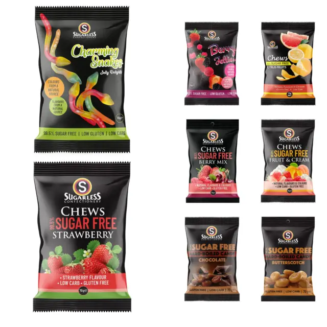The Sugarless Company Chews, 70 g All Flavours