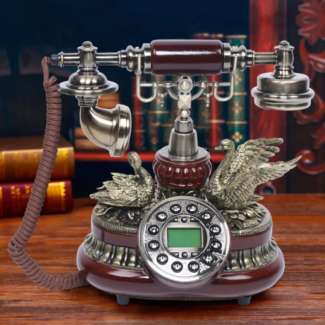 Vintage Telefon mit Wählscheibe Retro Geschenk Festnetztelefon Haustelefon Desk