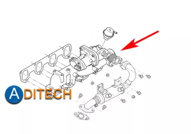 040 AGR Ventil Reparatur für Ford Mondeo C-Max Focus S-Max Galaxy 1.8 TDCI 2