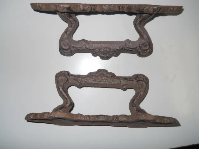 6 Large Cast Iron Antique Style FANCY Barn Handle Gate Pull Shed Door Handles #4 3