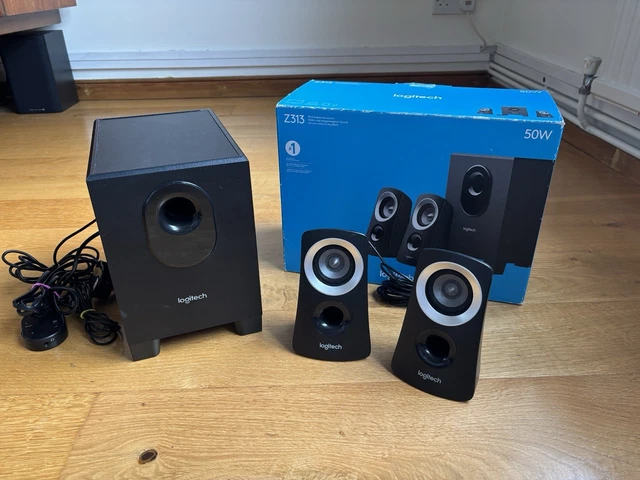 LOGITECH Z313 SPEAKER System with Subwoofer, Volume Control, and Power ...