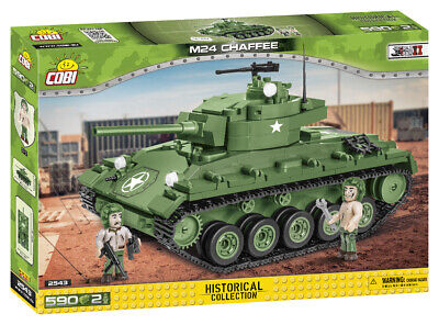 COBI 2543 m24 Chaffee CARRO ARMATO MILITARE WWII blocco predefinito frase di bloccaggio Crock un 590 pezzi 