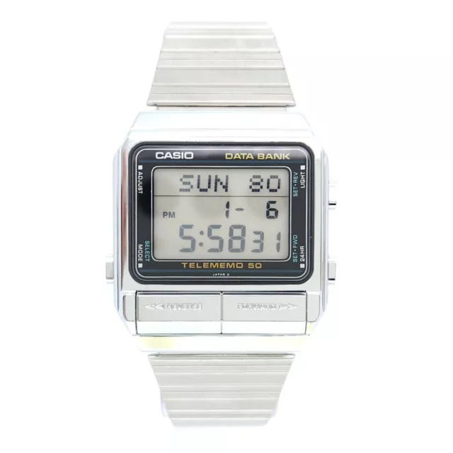 NOS CASIO DB 500 Data Bank Telememo 50 Vintage Digital Watch Japan