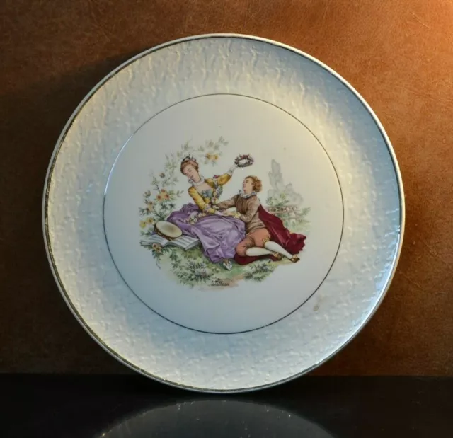 PLAT ancien Watteau Ceranord Saint-Amand