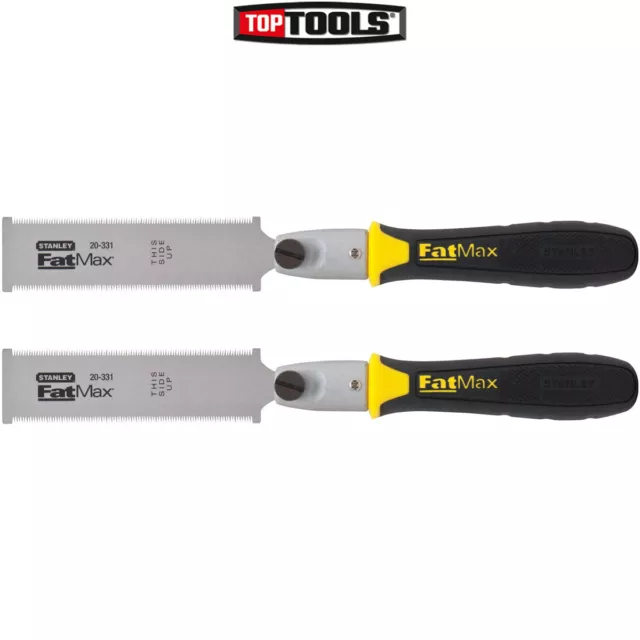 Stanley 0-20-331 FatMax Mini Flush Cut Pull Hand Saw 020331 STA020331 Twin Pack