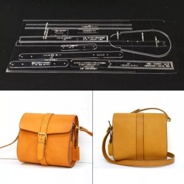 10pcs Leather Craft Acrylic Shoulder Bag Handbag Pattern Templates Stencils