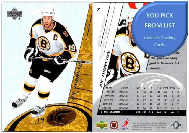 2003-04 Upper Deck ICE NHL Hockey Cards - U-Pick From List