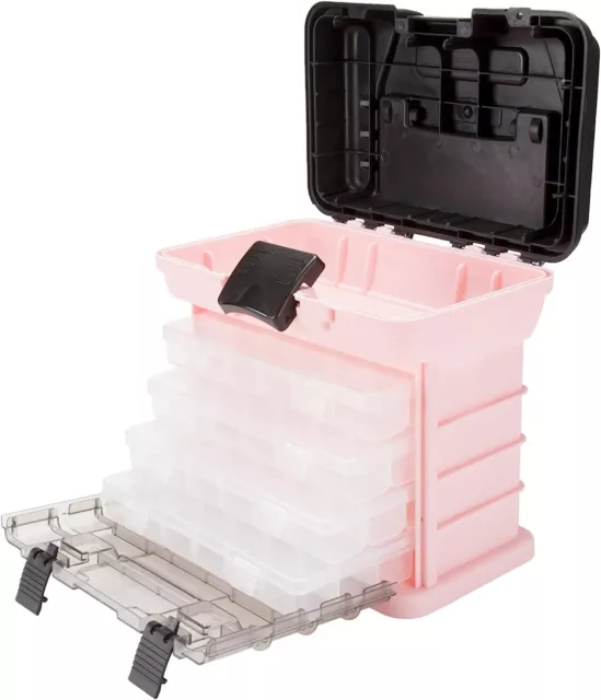 DURATOOL Hardware Organizer Storage Box with 19 Removable Compartments and  Bins, Plastic Tool Case with Dividers for Bolts, Screws, Nuts, Nails and