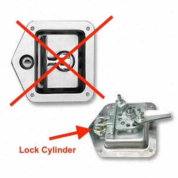 REPLACEMENT LOCK CYLINDER For Flush Lockable Folding T HandleTool box