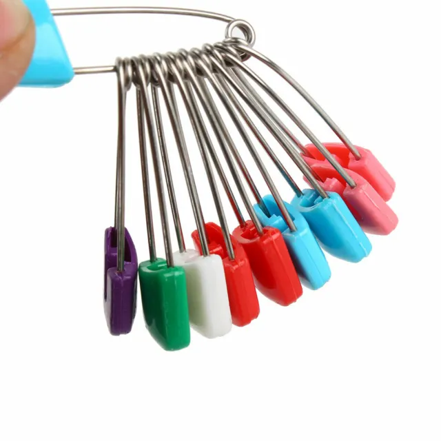 6 pcs Craft Sewing Safety Pins Hold Locking Baby Kids Dress Cloth Nappy Diaper 2