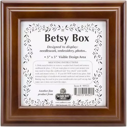 Sudberry House Mahogany Betsy Square Box 8"X8"X2.75"-Design Area 5"X5", 99521