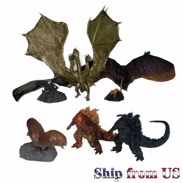Godzilla King of the Monster Gojira Kaiju High Detail 6 Pcs Toy Action Figures