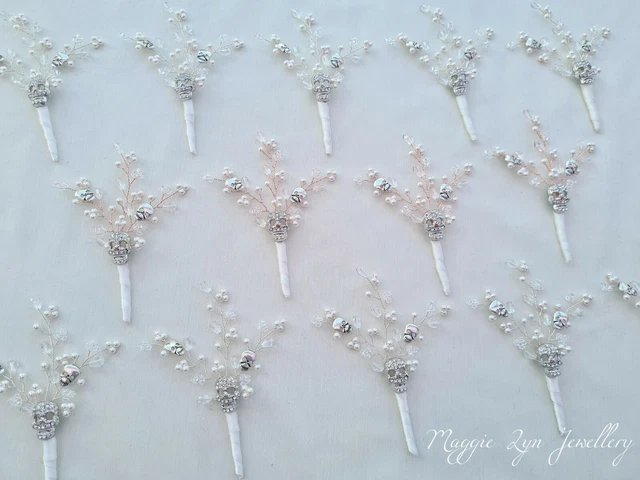 Bottoni teschio - Accessori da sposa gotici, sposa gotica, matrimonio gotico, Regno Unito