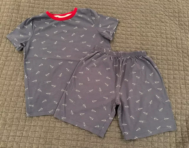 Little White Company Boys Plane Print Shortie Pyjamas, Size: 7-8 Years