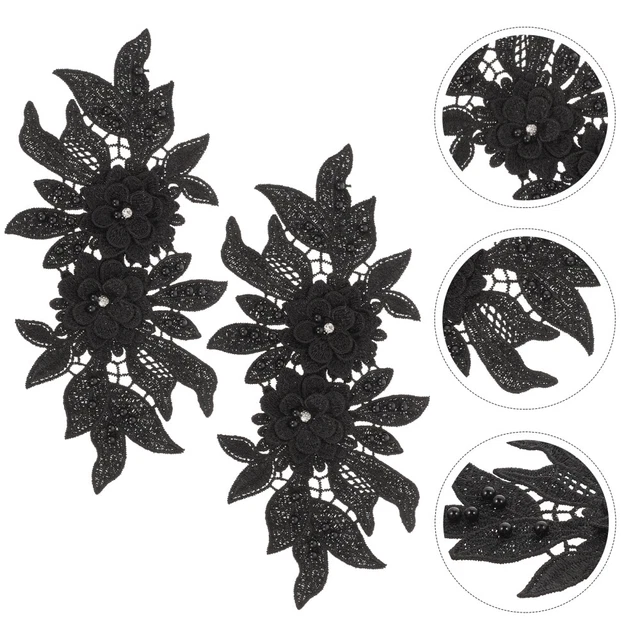 2pcs bestickte blumenapplikationen tragen resistente kleidung flecken kleidung